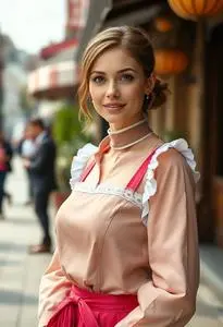 Jenna Waitress Costume face swap