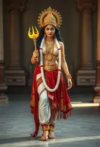 Goddess Parvati Costume face swap