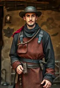 Medieval Blacksmith Costume face swap