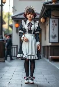 Misaki Maid Costume face swap