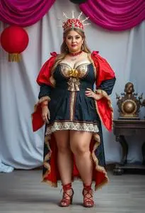 Plus Size Mistress Costume face swap