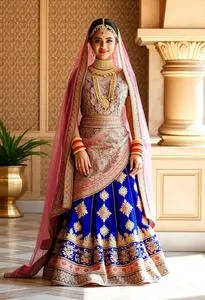 Manyavar Lehenga Costume face swap