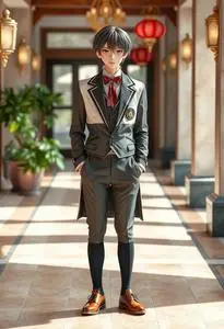 Ouran Highschool Host Club Girl Uniform Face Swap Buy Stock Photo