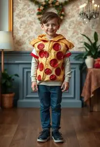 Pizza Slice Kid Costume face swap