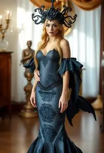 Dark Siren Mermaid Costume face swap
