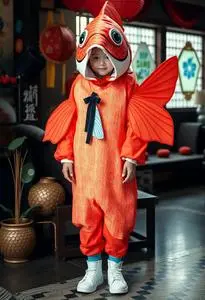 red fish blue fish dress up Adults QUIK CHANGE Dr. Seuss One fish, two fish, red fish, blue fish Book Cover Costume -One Size