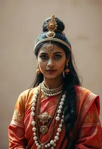 Parvati Mata Costume face swap