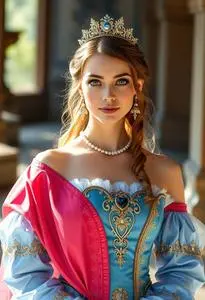Princess Aurora Blue Dress Costume Face Swap