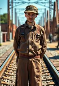 Railroad Worker Costume face swap
