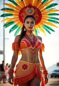 Samba Costume Female face swap
