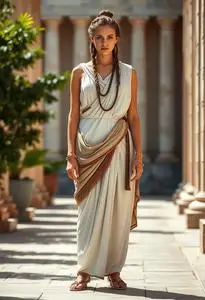 Woman Athenian Goddess Costume face swap