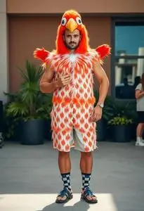 Male Hooters Costume face swap
