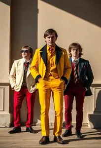 Male Iconic Fab Four Costume face swap