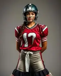 Football Costume Female Face Swap