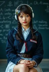 Aerospace Mathematician Girl Costume face swap