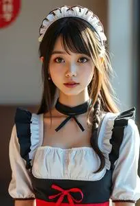 Misaki Maid Costume face swap