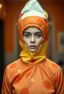 Pastease Candy Corn Costume Pasties face swap