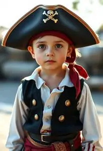 Capn Shorty Toddler Pirate Costume face swap