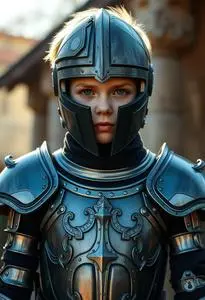 Knight Armor Costume Boy face swap