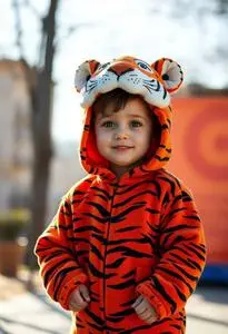 Terrific Tiger Kid Costume face swap