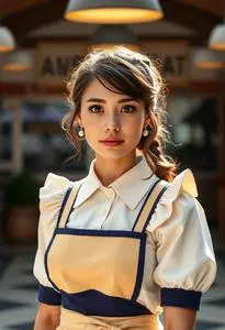 Jenna Waitress Costume face swap