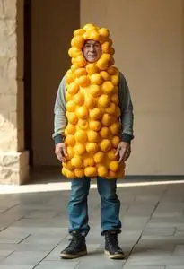 Funny Cheese Balls Costume face swap