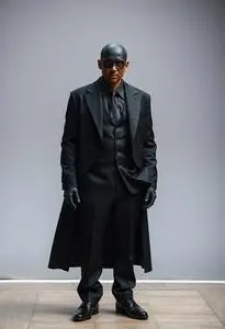Dark Comedian Suit Costume face swap