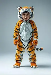 Child Realistic Tiger Costume face swap