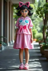 Pokmon Jigglypuff Girl Costume face swap
