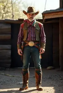 Showdown Cowboy Man Costume face swap