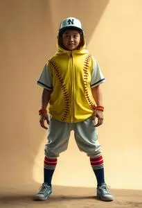 Funny Softball Costume face swap