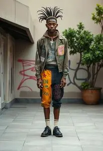 Jean Michel Basquiat Costume face swap