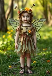 Woodland Fairie Costume Toddler face swap