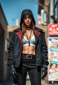 Gangster Girlfriend Costume face swap