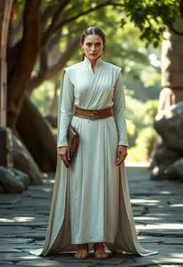 Padme Amidala White Dress Face Swap
