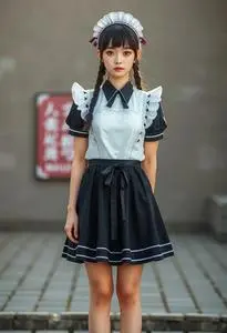 Misaki Maid Outfit Costume face swap