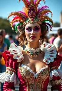 Mardi Gras Queen Costume face swap