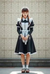 Misaki Maid Costume face swap