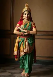 Gujarati Dance Costume face swap