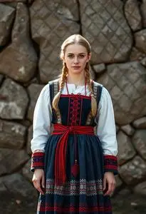 Estonian Folk Costume face swap