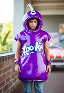 Purple Kool Aid Costume face swap