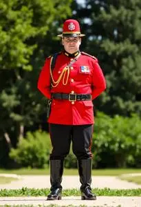 Plus Size RCMP Canadian Mountie Costume face swap