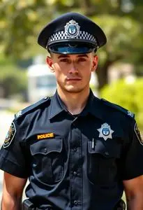 Real Looking Police Costume face swap