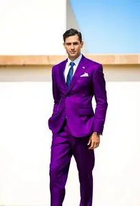 Purple Costume Suit face swap