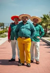 Three Amigos Costume Plus Size face swap