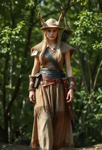 Woman Huntress Costume face swap