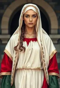 Woman Mary Costume face swap