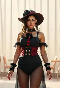 Casino Theme Woman Costume face swap