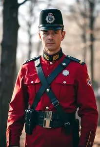 Man Canadian Mountie Rcmp Costume face swap