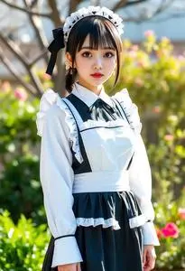 Misaki Maid Outfit Costume face swap